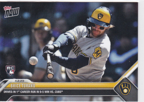 2023 TOPPS NOW #34 BRICE TURANG- MILWAUKEE BREWERS