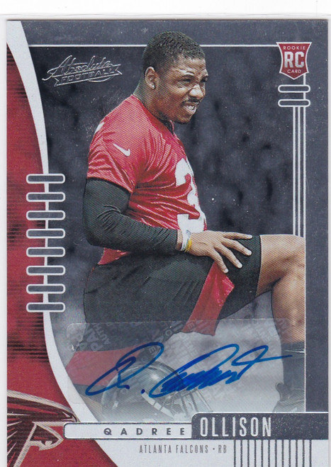 2019 Absolute #200 Qadree Ollison RC AUTO Atlanta Falcons