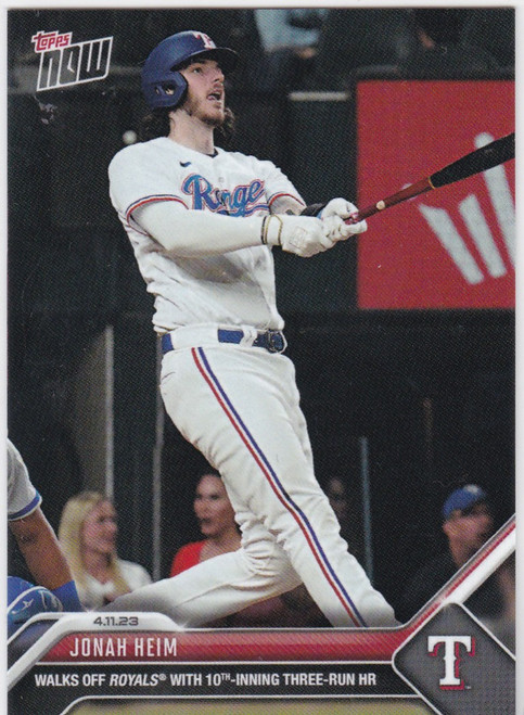 2023 TOPPS NOW #105 JONAH HEIM- TEXAS RANGERS
