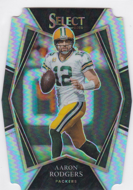 2021 Panini Select #114 Aaron Rodgers Die cut Prizm Green Bay Packers