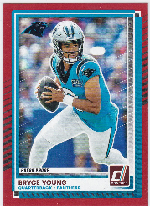 2025 Donruss #196 Bryce Young Red Press Proof Carolina Panthers