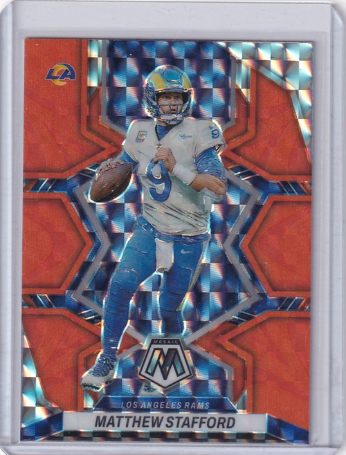 2022 Panini Mosaic Prizm Orange #108 Matthew Stafford - Los Angeles Rams