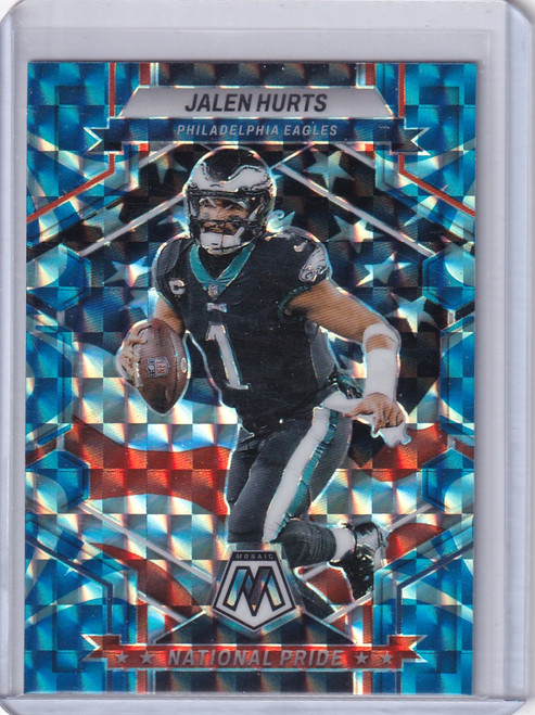 2023 Panini Mosaic Blue Reactive National Pride #252 Jalen Hurts - Eagles