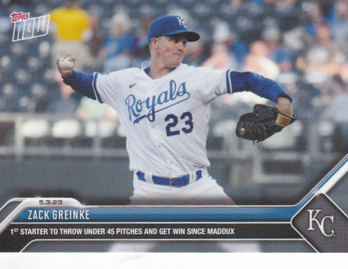 2023 TOPPS NOW #232 ZACK GREINKE- KANSAS CITY ROYALS