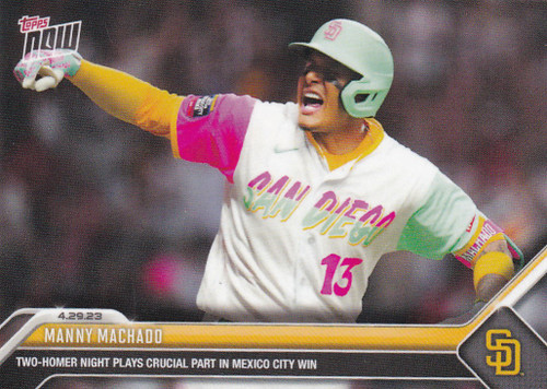 2023 TOPPS NOW #207 MANNY MACHADO- SAN DIEGO PADRES
