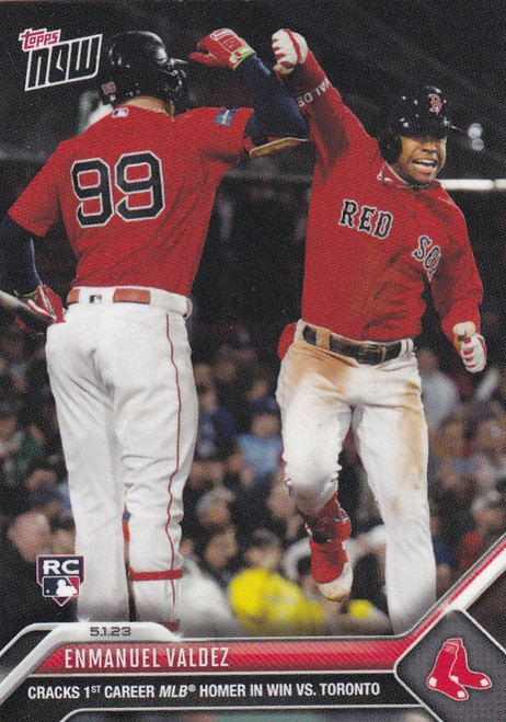 2023 TOPPS NOW #218 ENMANUEL VALDEZ- BOSTON RED SOX