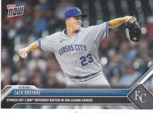 2023 TOPPS NOW #286 ZACK GREINKE- KANSAS CITY ROYALS