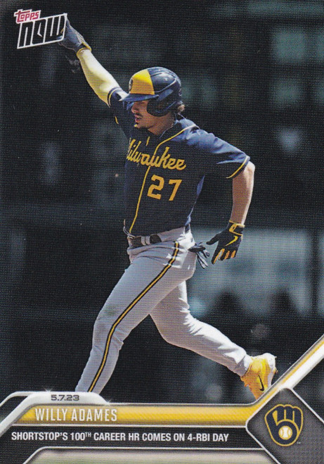 2023 TOPPS NOW #250 WILLY ADAMES- MILWAUKEE BREWERS