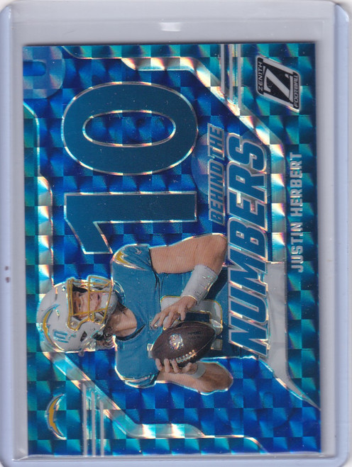 2023 Panini Zenith Blue #18 Justin Herbert - Los Angeles Chargers