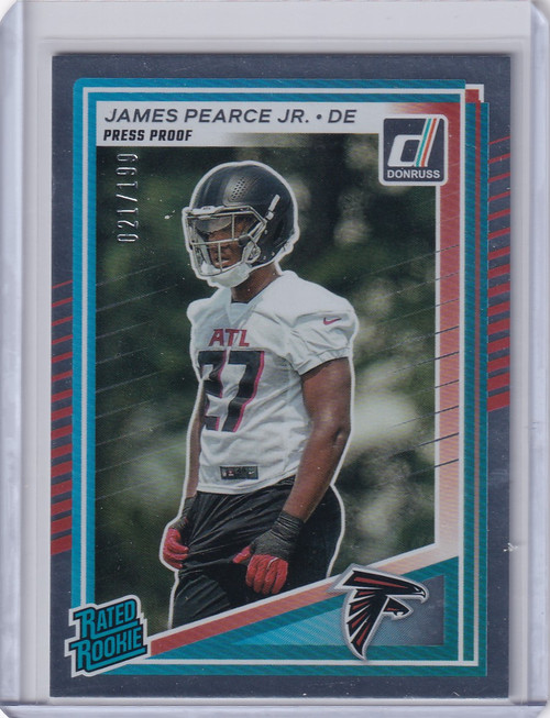 2025 Panini Donruss Press Proof 21/199 #363 James Pearce - Atlanta Falcons