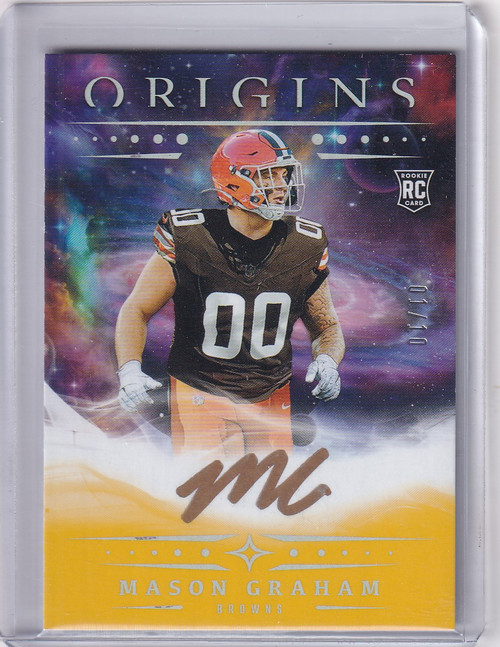 2025 Panini Origins Auto 1/10 #RA-MGR Mason Graham - Cleveland Browns 2025 Panini Origins Auto 1/10 #RA-MGR Mason Graham - Cleveland Browns