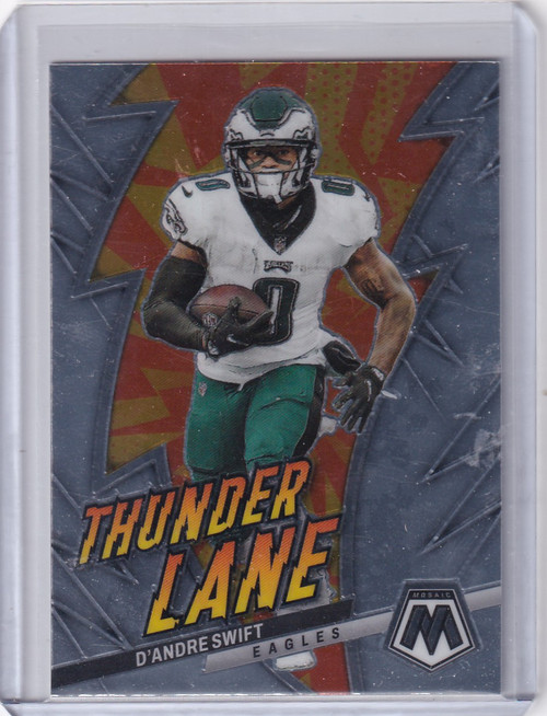 2023 Panini Mosaic Thunder Lane #TL-DSW D'Andre Swift - Philadelphia Eagles