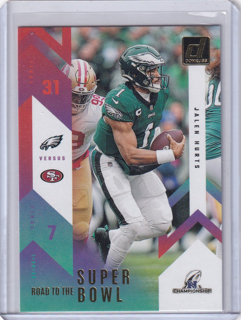 2023 Panini Donruss Road to the Super Bowl#RTSBCC-JH Jalen Hurts - Eagles