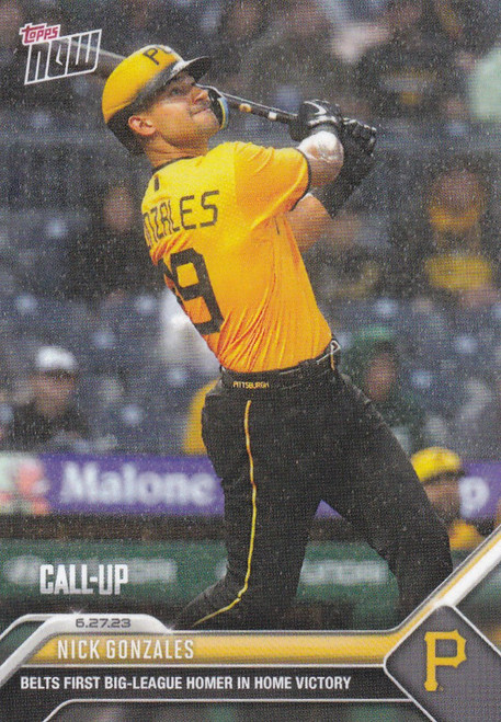 2023 TOPPS NOW #501 NICK GONZALES- PITTSBURGH PIRATES