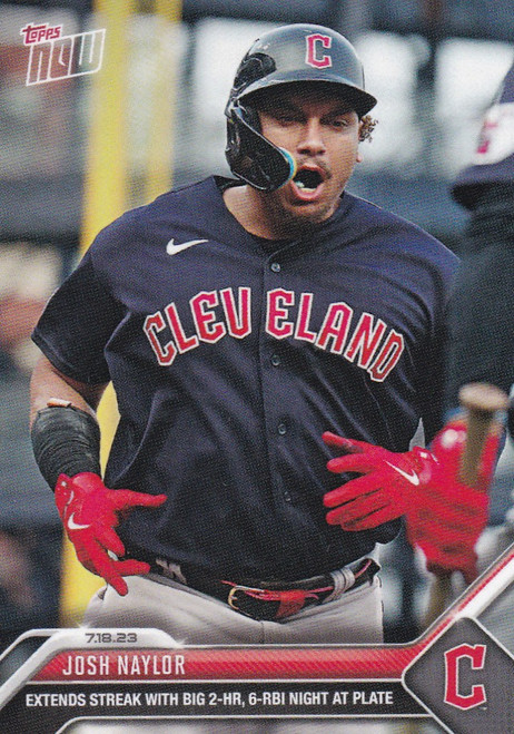 2023 TOPPS NOW #582 JOSH NAYLOR- CLEVELAND GUARDIANS