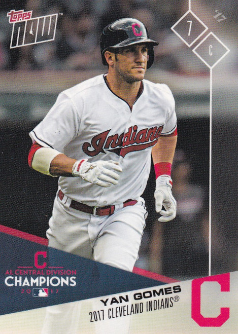 2017 TOPPS NOW POST SEASON #PS-44 YAN GOMES- CLEVELAND INDIANS