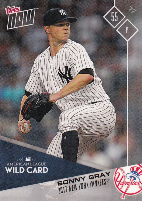 2017 TOPPS NOW POST SEASON #PS-84 SONNY GRAY- NEW YORK YANKEES