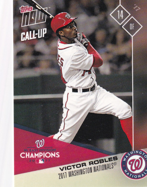 2017 TOPPS NOW POST SEASON VICTOR ROBLES #PS-10 WASHINGTON NATIONALS