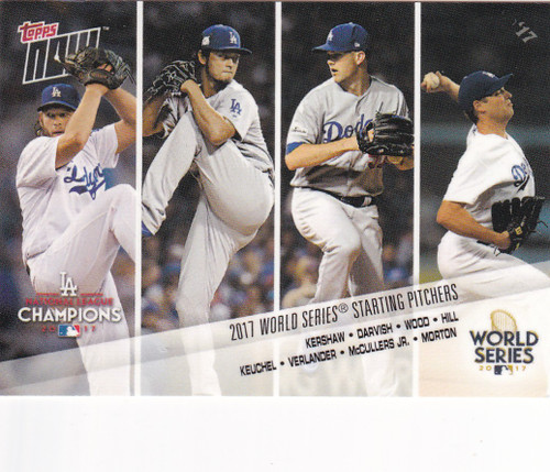 2017 TOPPS NOW WORLD SERIES MOMENT #WSM-1 PITCHERS- LOS ANGELES DODGERS