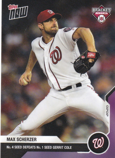 2020 TOPPS NOW BRACKET BONANZA #BB3-6 MAX SCHERZER- WASHINGTON NATIONALS