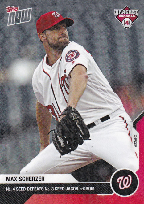2020 TOPPS NOW BRACKET BONANZA #BB4-4 MAX SCHERZER- WASHINGTON NATIONALS
