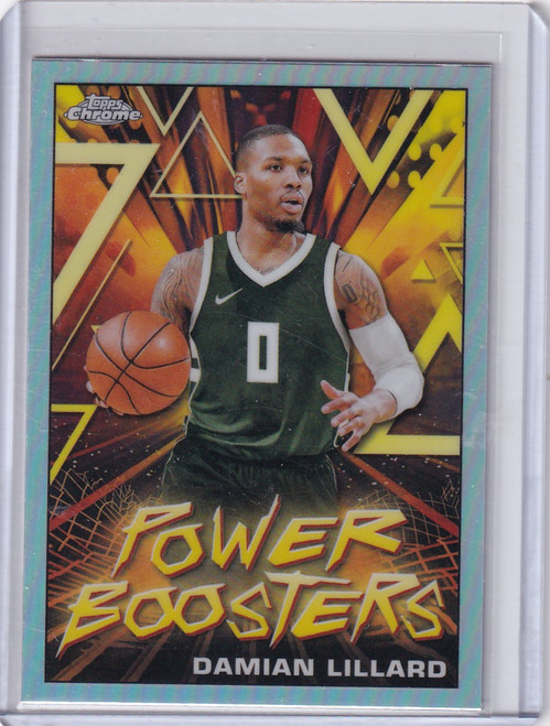 2024 TOPPS #PB-14 DAMIAN LILLARD POWER BOOSTERS REFRACTOR- MILWAUKEE BUCKS