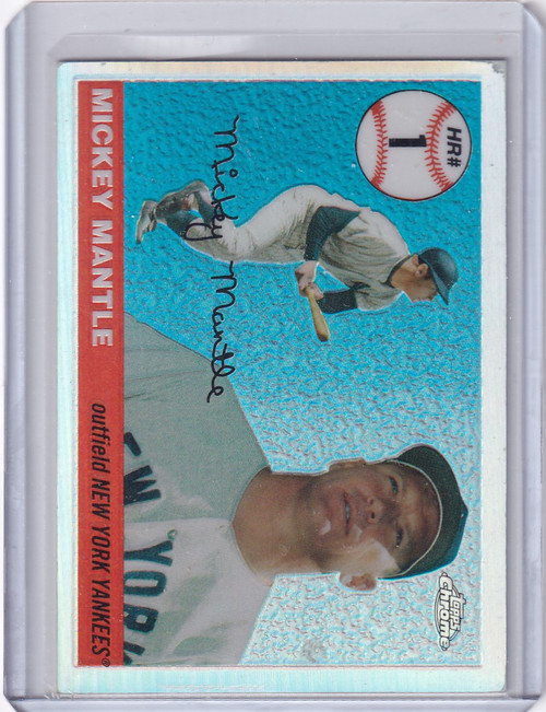 2006 Topps Mickey Mantle Home Run History Refractor #MHRC1 360/500 - Yankees