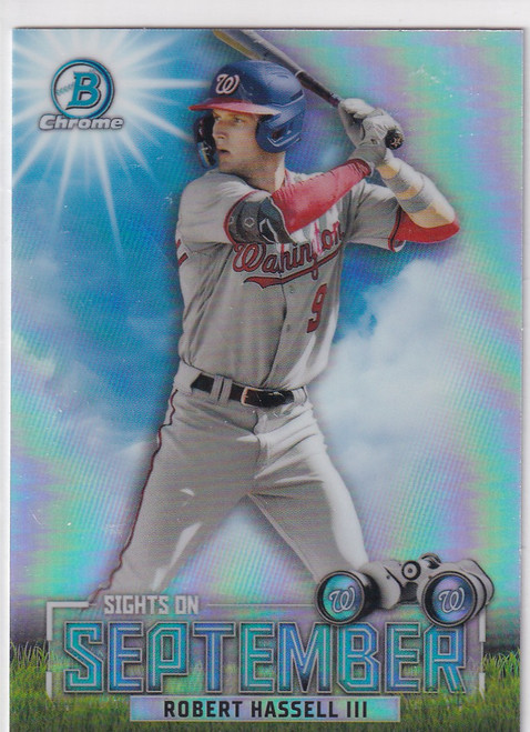 2023 TOPPS #SOS-13 ROBERT HASSELL SIGHT ON SEPT REFRACTOR- WASHINGTON NATIONALS