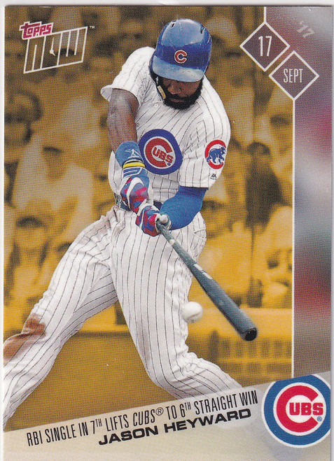 2017 TOPPS NOW #PWB-7 JASON HEYWARD PLAYER WEEKEND BONUS- CHICAGO CUBS
