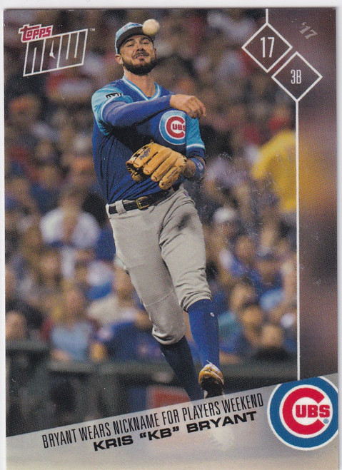 2017 TOPPS NOW #PW-21 KRIS "KB" BRYANT- CHICAGO CUBS