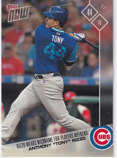 2017 TOPPS NOW #PW-22 ANTHONY "TONY" RIZZO- CHICAGO CUBS