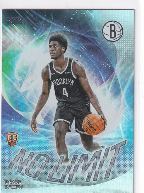 2025-26 TOPPS #NL-22 DRAKE POWELL NO LIMIT REFRACTOR- BROOKLYN NETS