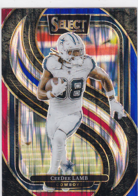 2024 Panini Select #135 CeeDee Lamb Red Blue Shock Dallas Cowboys