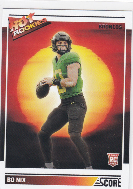 2024 Panini Score #1 Bo Nix Hot Rookie RC Oregon Denver Broncos