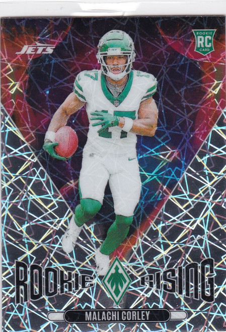 2024 Panini Phoenix #RR-MCY Malachi Corley Ice RC Rookie Rising New York Jets