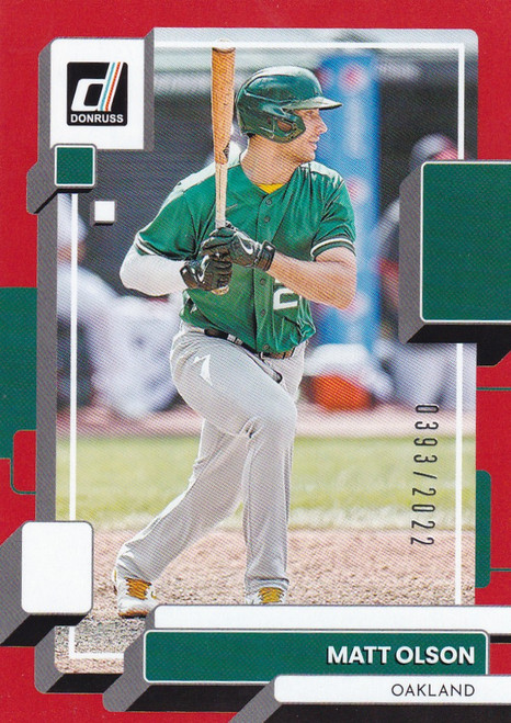 2022 DONRUSS #184 MATT OLSON 393/2022 RED- OAKLAND ATHLETICS