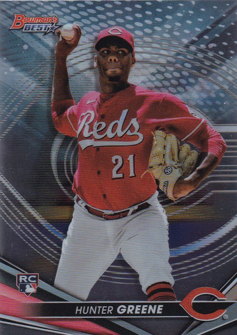 2022 TOPPS BOWMAN BEST #54 HUNTER GREENE- CINCINNATI REDS