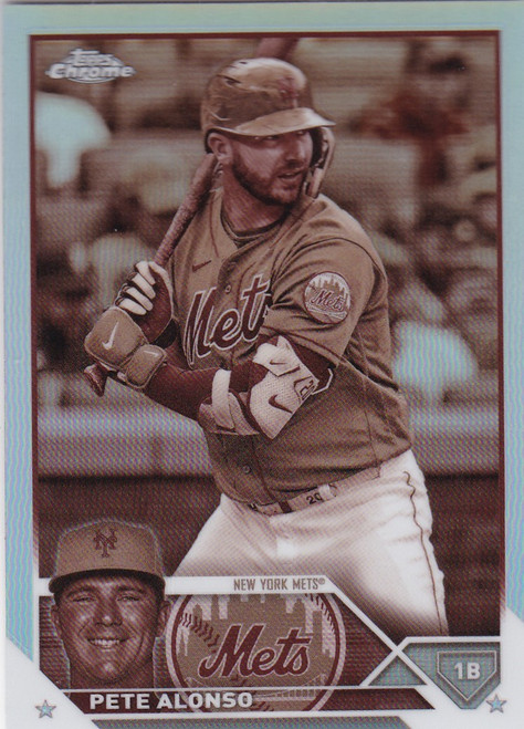 2023 TOPPS CHROME #75 PETE ALONSO REFRACTOR- NEW YORK METS