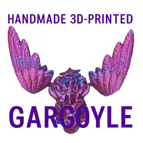 3D Printed Articulated Winged Gargoyle Dragon Articulated Dragon Figurine