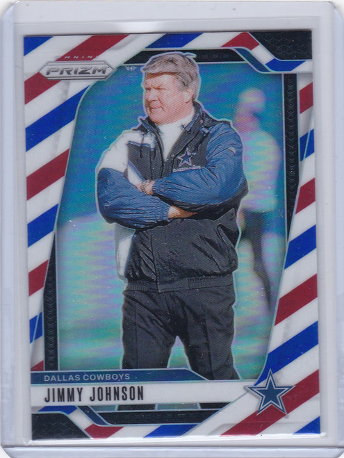 2024 Panini Prizm Red White & Blue #82  Jimmy Johnson - Cowboys