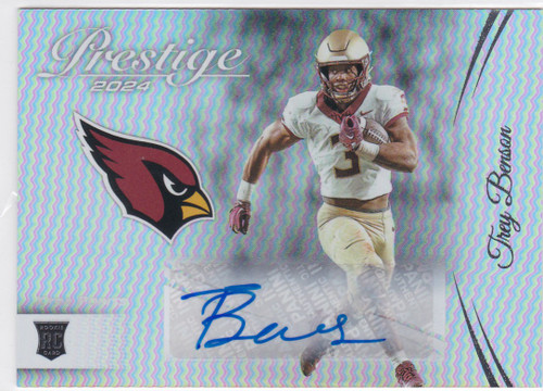 2024 Panini Prestige #393 Trey Benson RC AUTO Arizona Cardinals