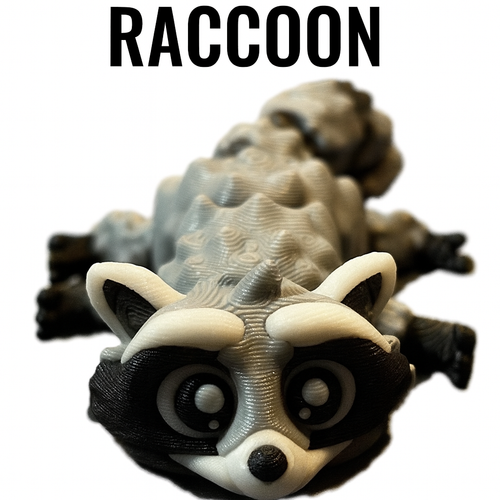 3D Printed Articulated Raccoon – 3D Printed Fidget Figure