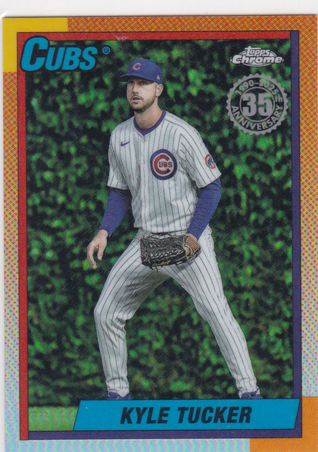 2025 Topps Chrome #90CU-13 Kyle Tucker 1990 35th Anniversary  Chicago Cubs