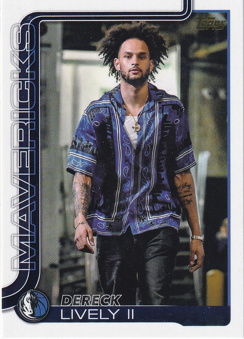 2025 TOPPS #172 DERECK LIVELY II GOLD BACK- DALLAS MAVERICKS