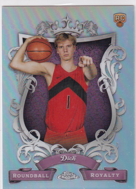 2024 TOPPS CHROME #RR-17 GRADEY DICK ROOUND BALL REFRACTOR- TORONTO RAPTORS