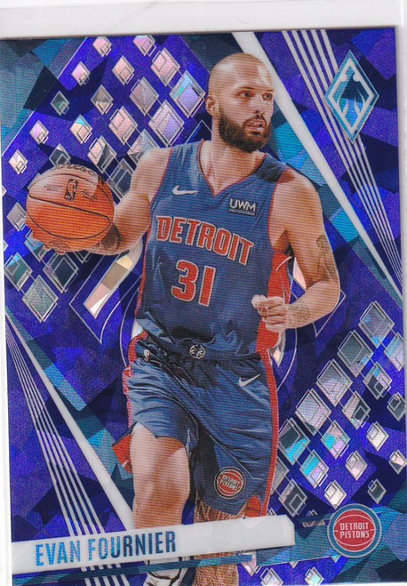 2023-24 PHOENIX #226 EVAN FOURNIER BLUE CRACKED ICE- DETROIT PISTONS