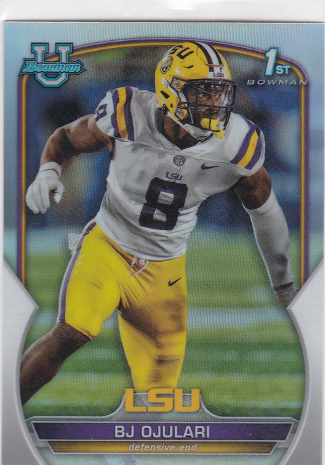 2022 Bowman University Refractor #58 BJ Ojulari LSU