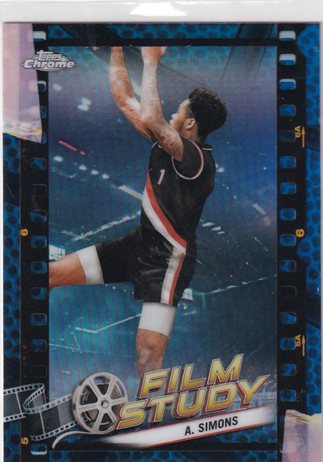2024 TOPPS CHROME #FS-20 ANFERNEE SIMONS BLUE HOLO- PORTLAND TRAIL BLAZZERS