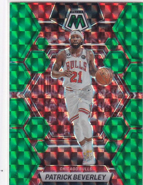 2022-23 MOSAIC #12 PATRICK BEVERLEY GREEN REACTIVE- CHICAGO BULLS