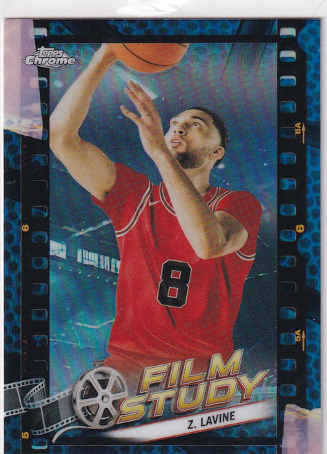 2024 TOPPS CHROME #FS-4 ZACH LAVINE FILM STUDY BLUE HOLO- CHICAGO BULLS